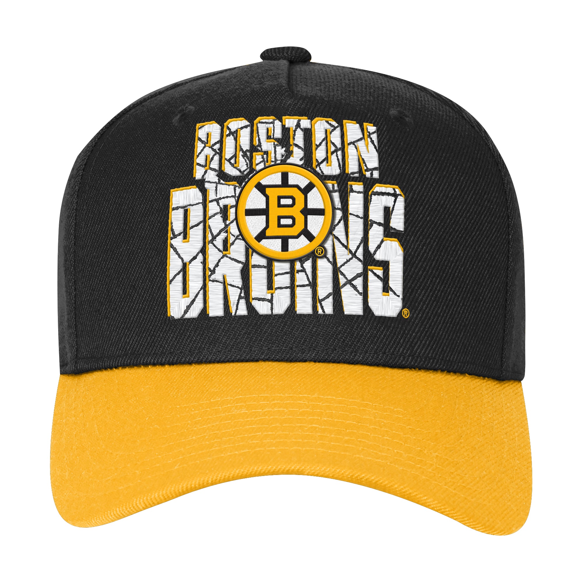 Casquette ajustable Youth Outerstuff noire et or Boston Bruins Ice Breaker