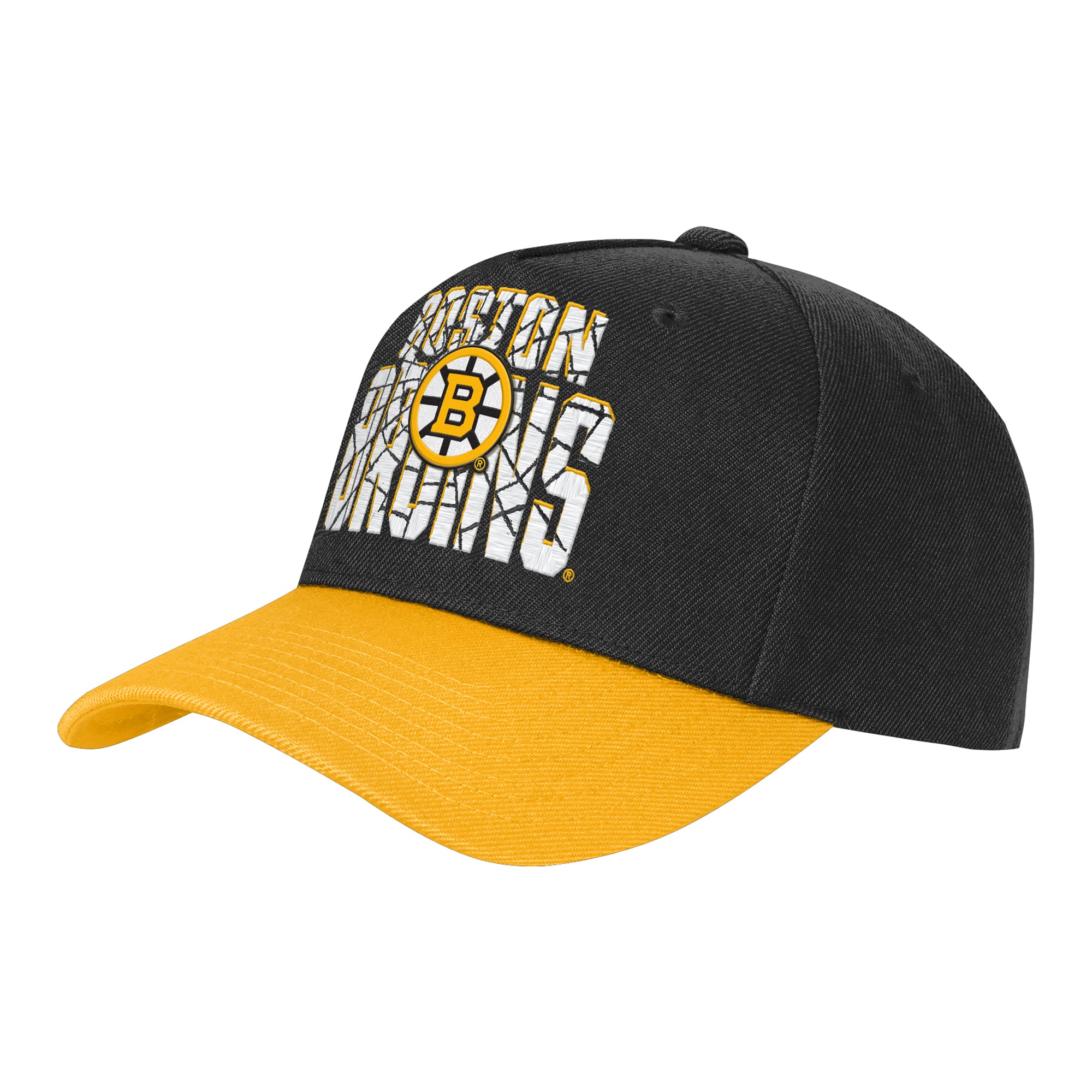 Casquette ajustable Youth Outerstuff noire et or Boston Bruins Ice Breaker