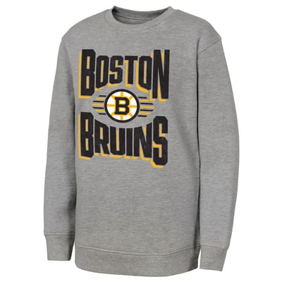 Boston Bruins Outerstuff Youth Jet Stream Sweatshirt - Gray