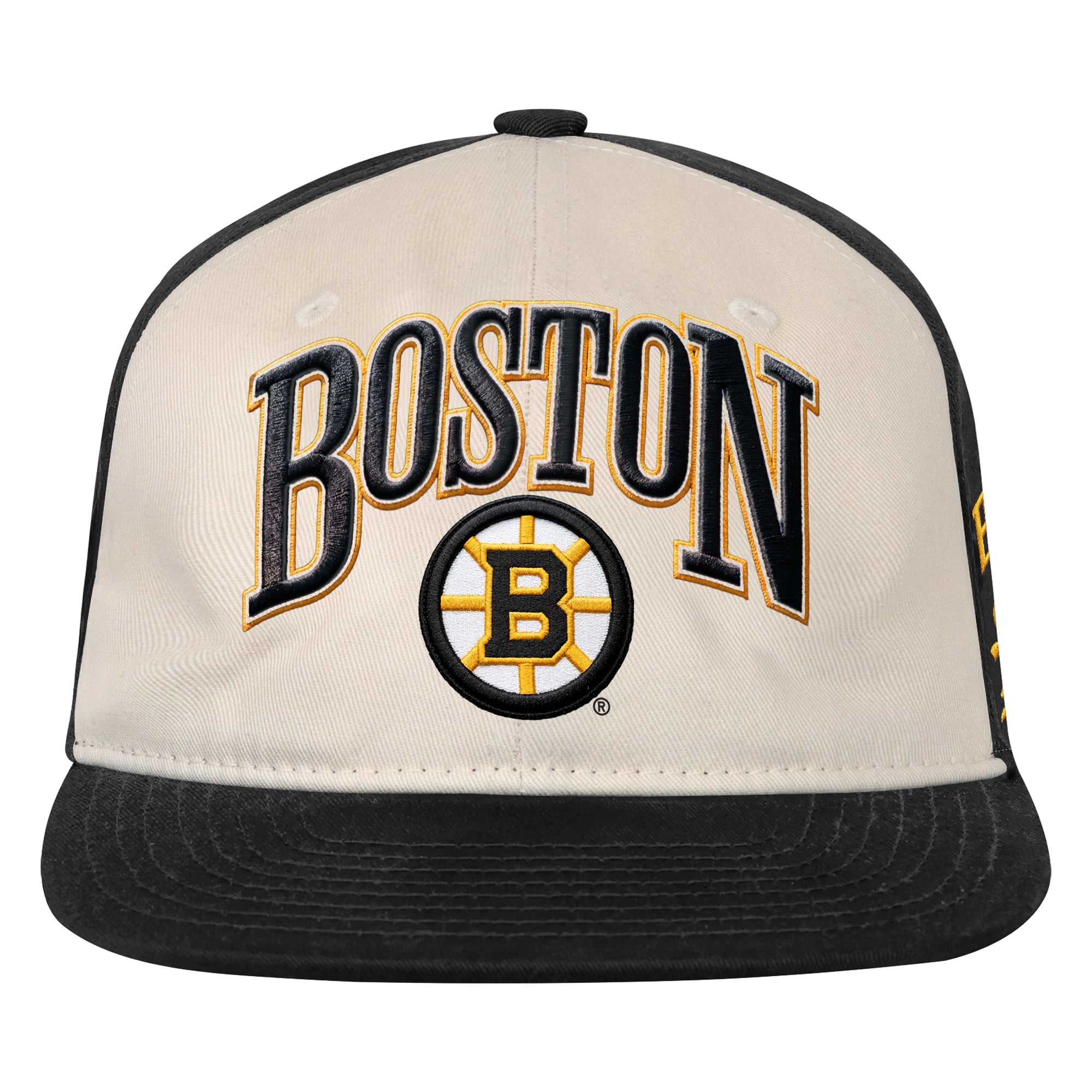 Casquette à pression Outerstuff pour jeunes, naturelle/noire, Boston Bruins Arch