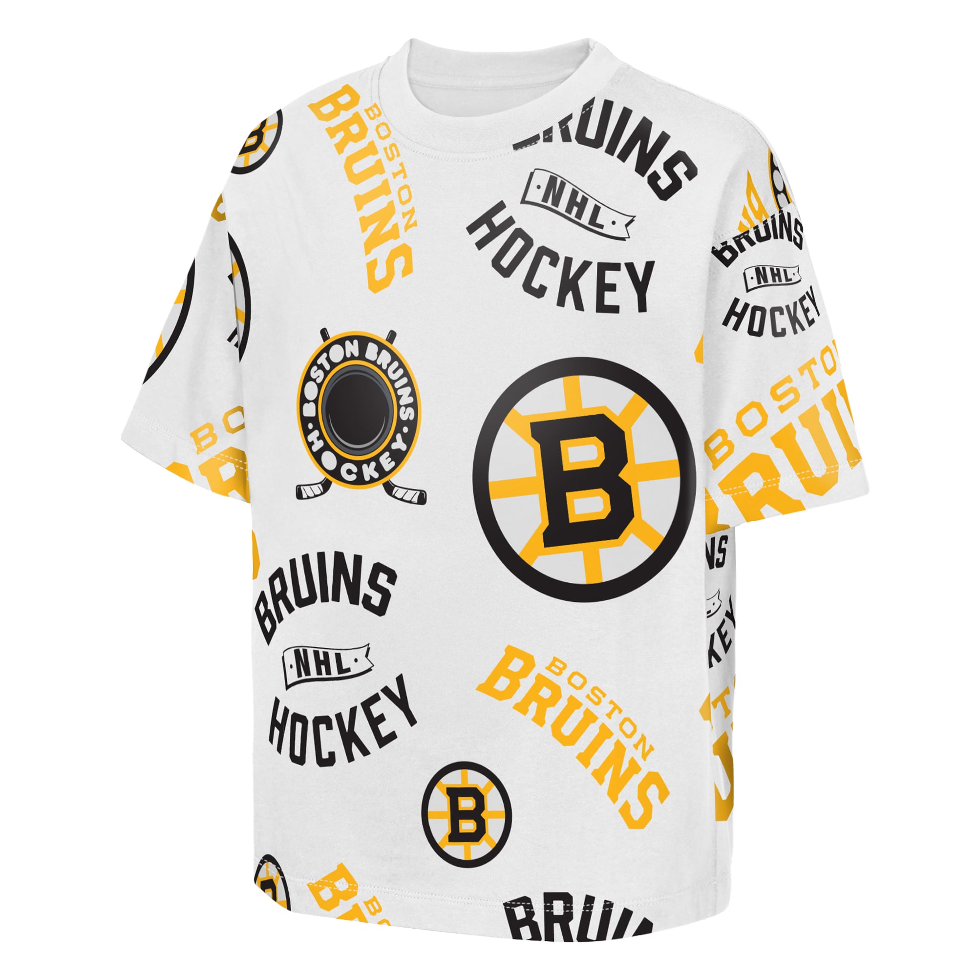 T-shirt blanc Outerstuff Youth Boston Bruins Unstoppable Elevable