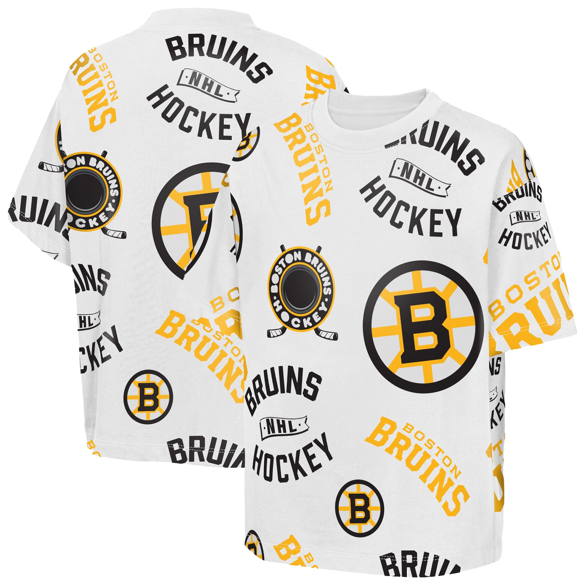 T-shirt blanc Outerstuff Youth Boston Bruins Unstoppable Elevable