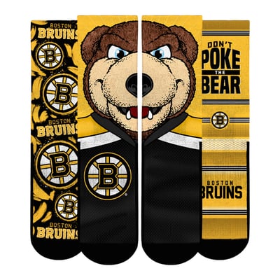  Boston Bruins Rock Em Youth Fan Favorites Three-Pack Crew Socks Set - Gold