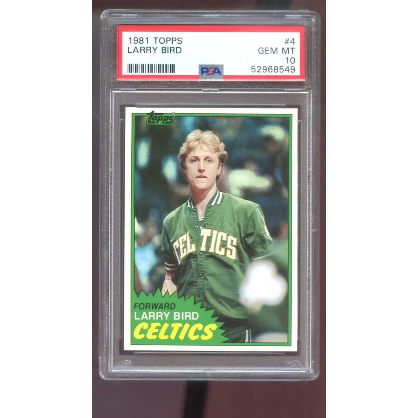 1981-82 Topps #4 Larry Bird PSA 10 Graded Basketball Card NBA 