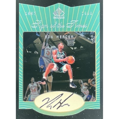 1997-98 SP Authentic Sign of the Times Stars and Rookies #RO Ron Mercer RC Auto