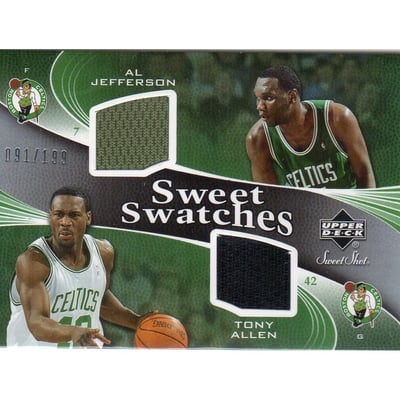 2006-07 Sweet Shot Swatches Dual #AT Al Jefferson/Tony Allen