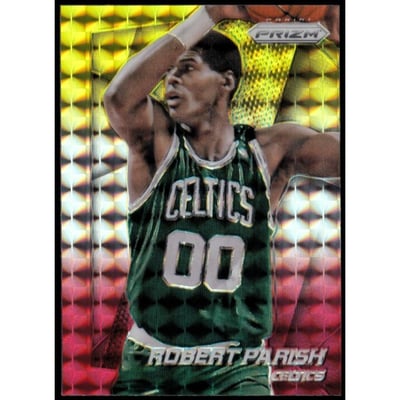 2014-15 Panini Prizm Prizms Yellow and Red Mosaic #179 Robert Parish