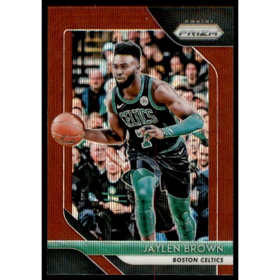 2018-19 Panini Prizm Prizms Ruby Wave #108 Jaylen Brown
