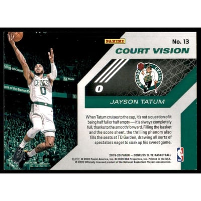2019-20 Elite Court Vision #13 Jayson Tatum