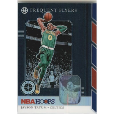 2019-20 Hoops Premium Stock Frequent Flyers Holo #4 Jayson Tatum