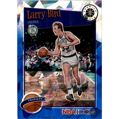 2019-20 Hoops Premium Stock Prizms Blue Cracked Ice #289 Larry Bird