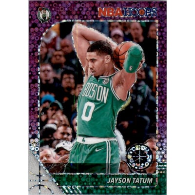 2019-20 Hoops Premium Stock Prizms Purple Disco #6 Jayson Tatum