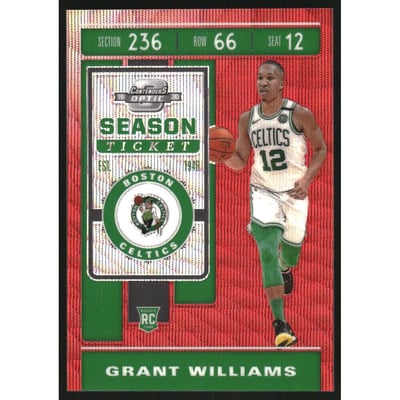 2019-20 Panini Contenders Optic T-Mall Rookies Red Wave #124 Grant Williams