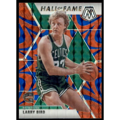2019-20 Panini Mosaic Mosaic Blue Reactive #290 Larry Bird HOF