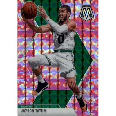 2019-20 Panini Mosaic Mosaic Pink Camo #79 Jayson Tatum