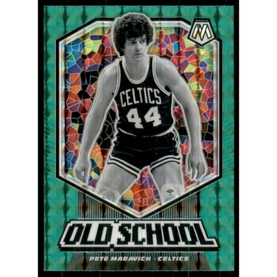2019-20 Panini Mosaic Old School Mosaic Green #17 Pete Maravich