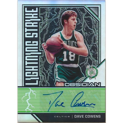 2019-20 Panini Obsidian Lightning Strike Signatures Electric Etch Green #28 Dave Cowens