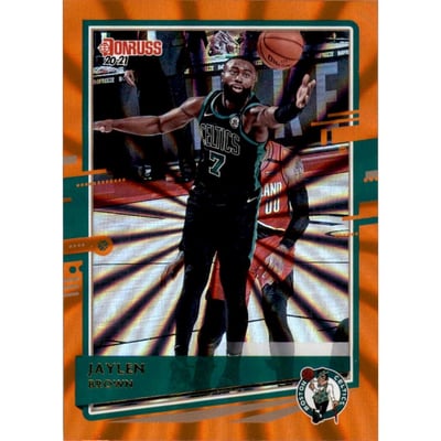 2020-21 Donruss Holo Orange Laser #161 Jaylen Brown