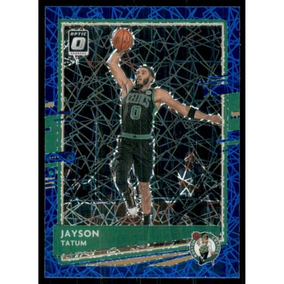 2020-21 Donruss Optic Blue Velocity #77 Jayson Tatum