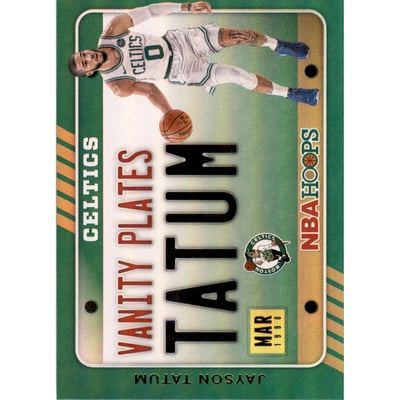 2020-21 Hoops Vanity Plates Holo #22 Jayson Tatum