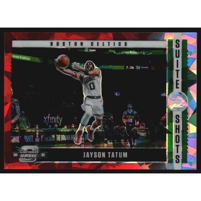 2020-21 Panini Contenders Optic Suite Shots Red Cracked Ice #11 Jayson Tatum