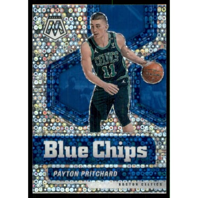 2020-21 Panini Mosaic Blue Chips Fast Break #13 Payton Pritchard