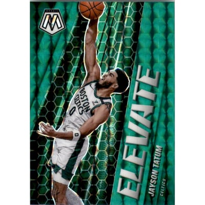 2020-21 Panini Mosaic Elevate Mosaic Green #25 Jayson Tatum
