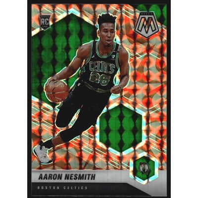 2020-21 Panini Mosaic Mosaic Reactive Orange #227 Aaron Nesmith