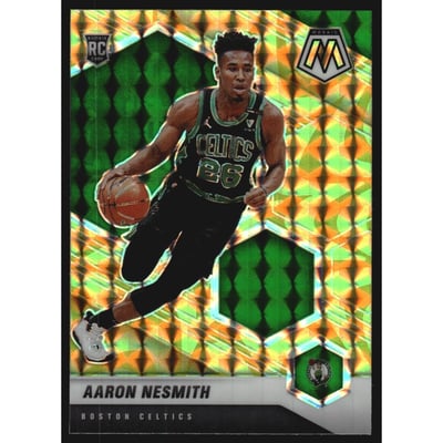 2020-21 Panini Mosaic Mosaic Reactive Yellow #227 Aaron Nesmith