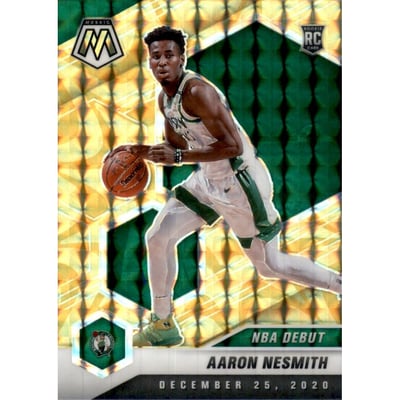 2020-21 Panini Mosaic Mosaic Reactive Yellow #279 Aaron Nesmith