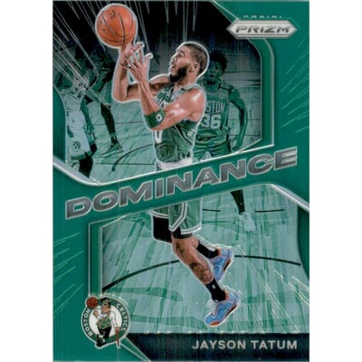2020-21 Panini Prizm Dominance Prizms Green #9 Jayson Tatum