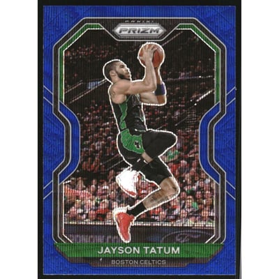2020-21 Panini Prizm Prizms Blue Wave #119 Jayson Tatum