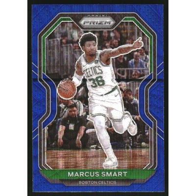 2020-21 Panini Prizm Prizms Blue Wave #97 Marcus Smart