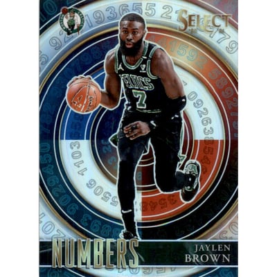 2020-21 Select Numbers Prizms Silver #5 Jaylen Brown