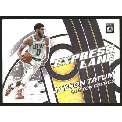 2021-22 Donruss Optic Express Lane Holo #23 Jayson Tatum