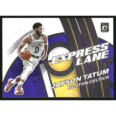 2021-22 Donruss Optic Express Lane Purple #23 Jayson Tatum