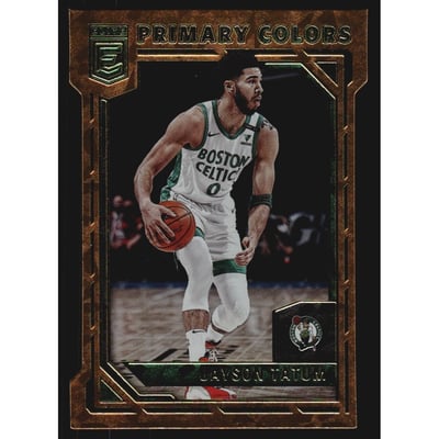 2021-22 Elite Primary Colors Orange Die Cut #5 Jayson Tatum