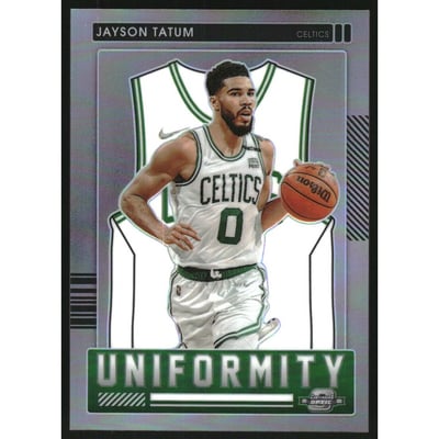 2021-22 Panini Contenders Optic Uniformity #4 Jayson Tatum