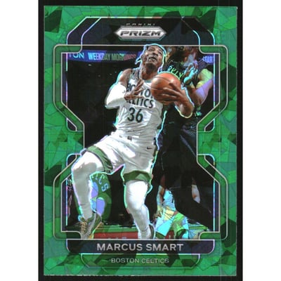 2021-22 Panini Prizm Prizms Green Ice #43 Marcus Smart