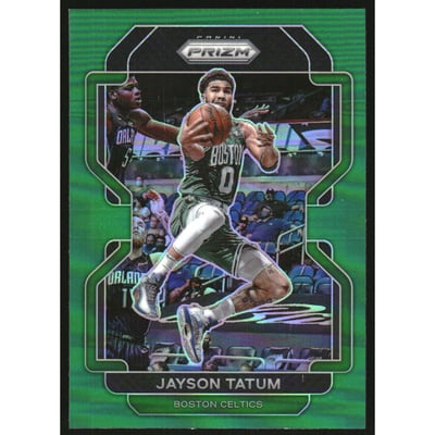 2021-22 Panini Prizm Prizms Green #13 Jayson Tatum