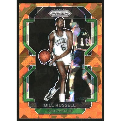 2021-22 Panini Prizm Prizms Orange Ice #254 Bill Russell
