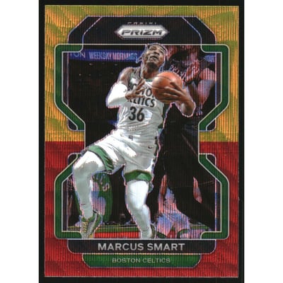 2021-22 Panini Prizm Prizms Red and Gold Wave #43 Marcus Smart
