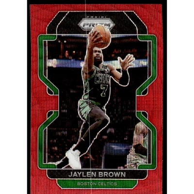 2021-22 Panini Prizm Prizms Ruby Wave #97 Jaylen Brown