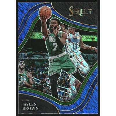 2021-22 Select Prizms Blue Shimmer #294 Jaylen Brown