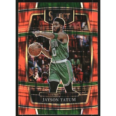 2021-22 Select Prizms Orange Flash #77 Jayson Tatum