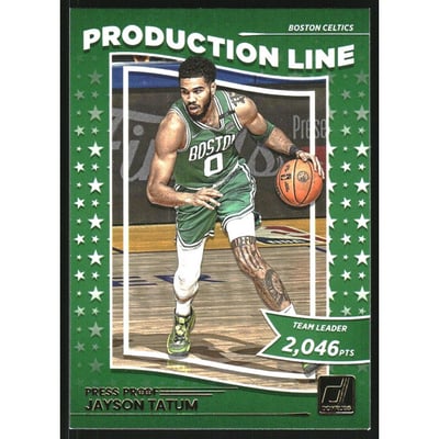 2022-23 Donruss Production Line Press Proof #10 Jayson Tatum