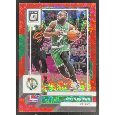 2022-23 Panini Donruss Optic Red Sparkle #32 Jaylen Brown