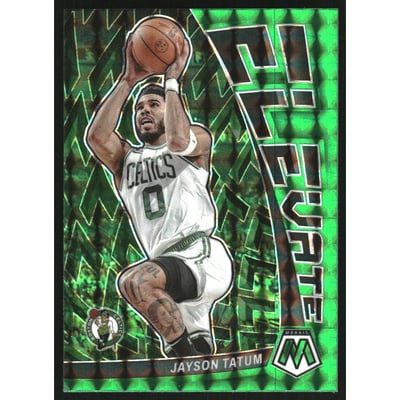 2022-23 Panini Mosaic Elevate Mosaic Green #1 Jayson Tatum