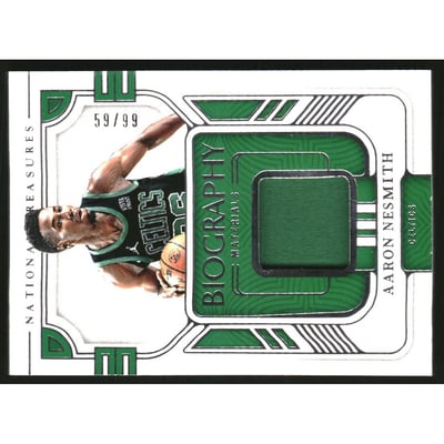 2022-23 Panini National Treasures Biography Materials #37 Aaron Nesmith