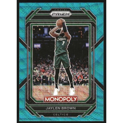 2022-23 Panini Prizm Monopoly Teal Wave #5 Jaylen Brown